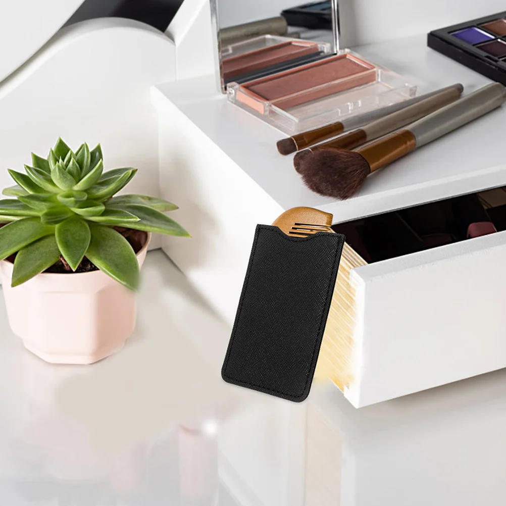 4 pçs organizador de pente de cabelo falso cílios pinça titular caso viagem para casa salão uso tesoura saco escova bolsa ferramenta maquiagem