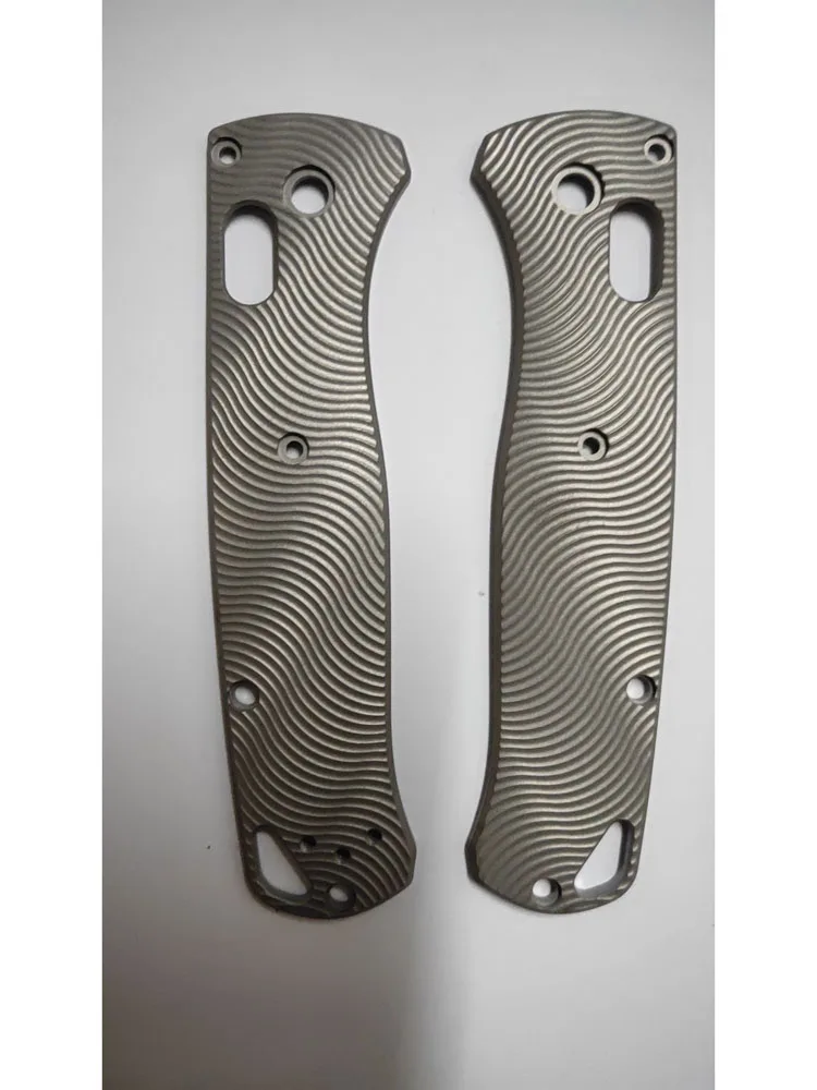 1 Pair Custom Made Titanium Alloy Grip Handle Scales for Benchmade Bugout 535 Modify DIY Accessories