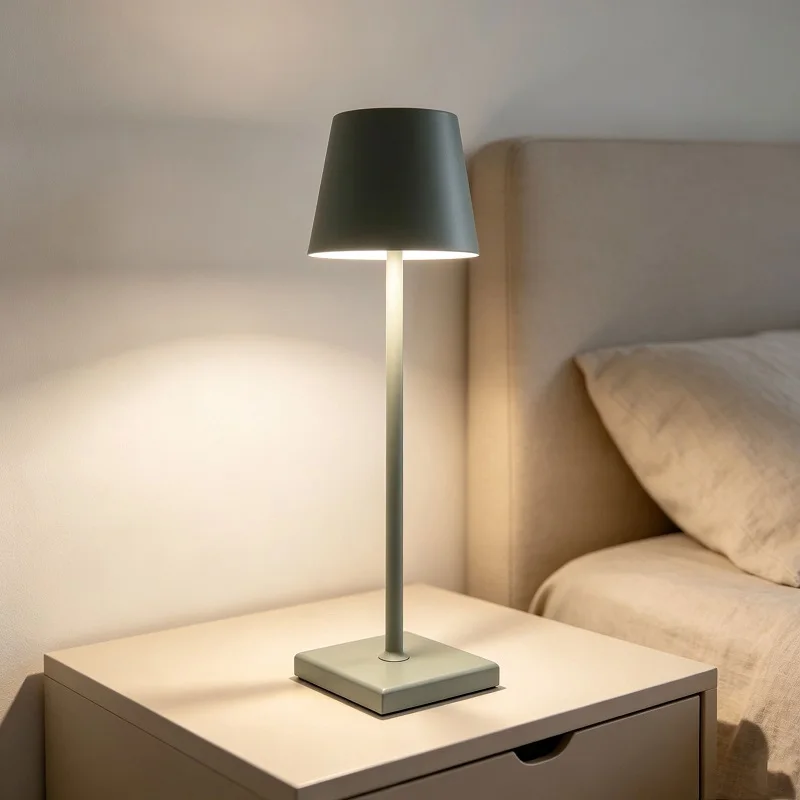 Rechargeable LED Table Lamp Cordless Design Stepless Dimming Extended Battery Life Touch Switch 3 Levels Dimmable Eye-Caring LED Type-C Port 3 Color Desk Lights Bar Club Dinner Creative Decorative Ambient Lighting, image 15