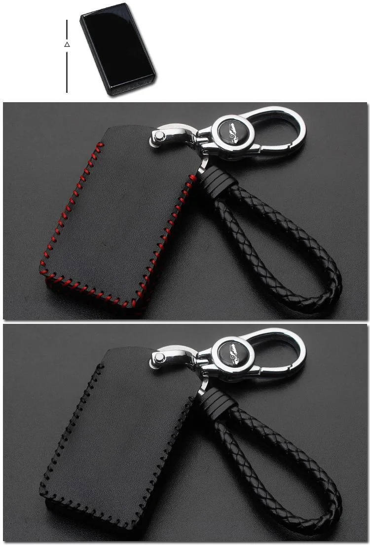 Auto Schlüssel Fall Für Volvo EX30 Fernbedienung Schutz Abdeckung Tasche Shell Schlüsselbund Ring Halter Fob Zubehör Handarbeit Aus Echtem Leder – Detail 5