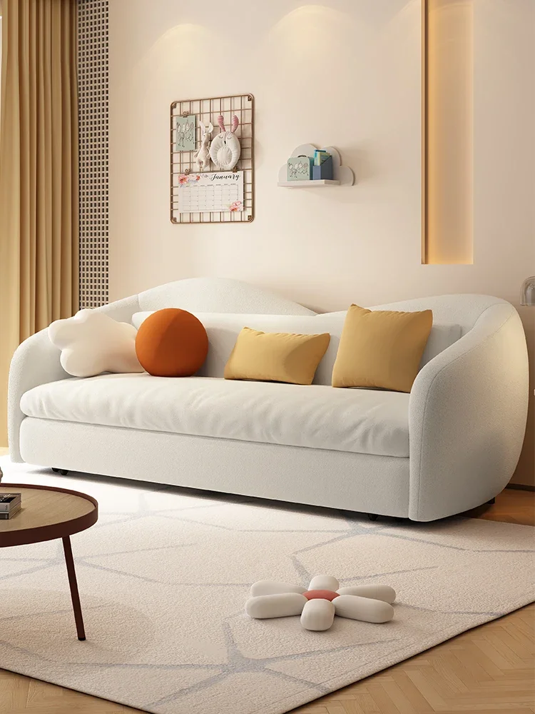 Folding Sofa Bed Dual-Purpose Living Room Emery Fabric Double Telescopic Multifunctional Sofa Variable Bed