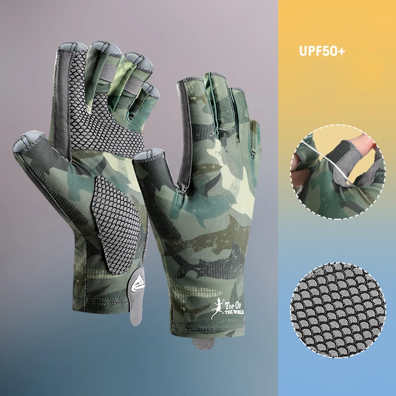 G103 Fishing Gloves Half Finger Anti-slip Quick-drying Sun Protection Breathable Profession Summer Outdoor Fishing