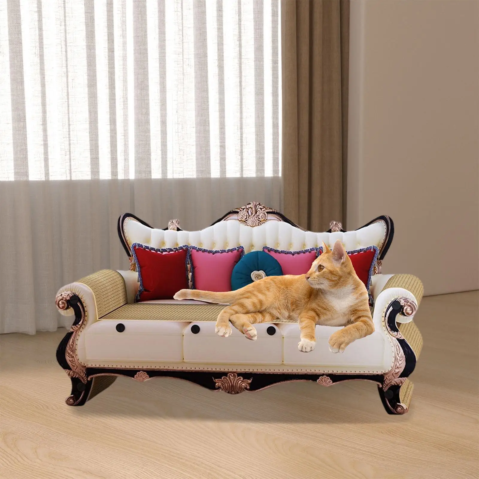 

Corrugated Cardboard Cat Scratcher Couch Sofa Versatile Furniture Protector