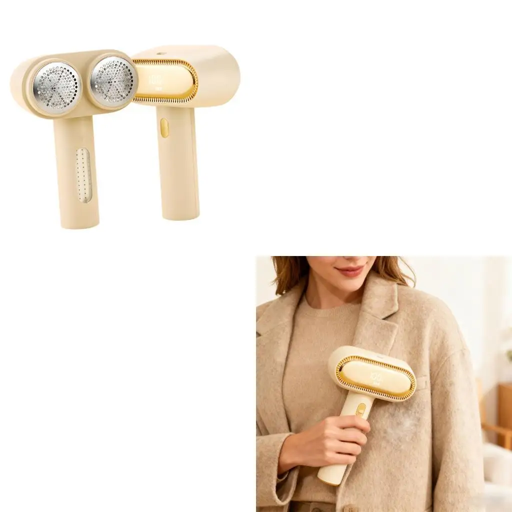 

Мощная перезаряжаемая бритва с двойной головкой для одежды, дивана и ковра, большая электрическая бритва для бритья