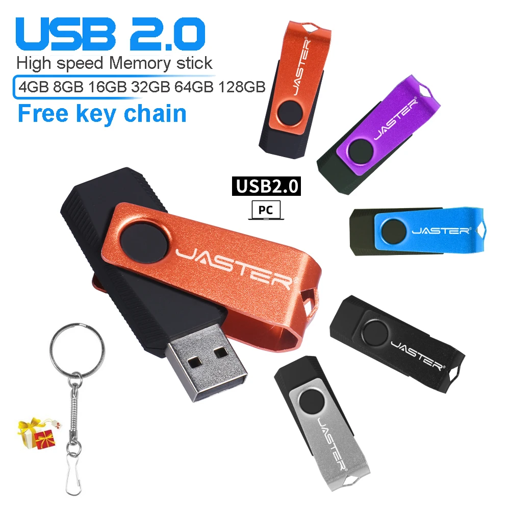 

Colorful Rotatable USB Flash Drive 128GB 100% Real Capacity Memory Stick 64GB Free Custom Logo Pen Drive 32GB Creative Gift