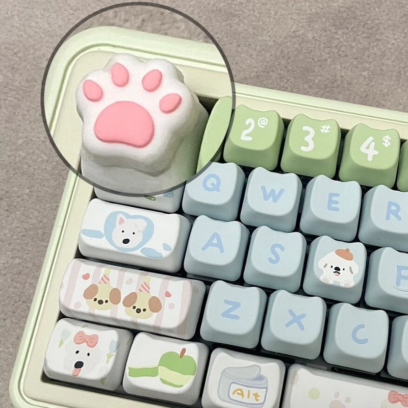 teclado caps conjunto para teclado mecanico mifuny oxygen dog theme bonito anime keycaps perfil mao acessorios de jogos 01