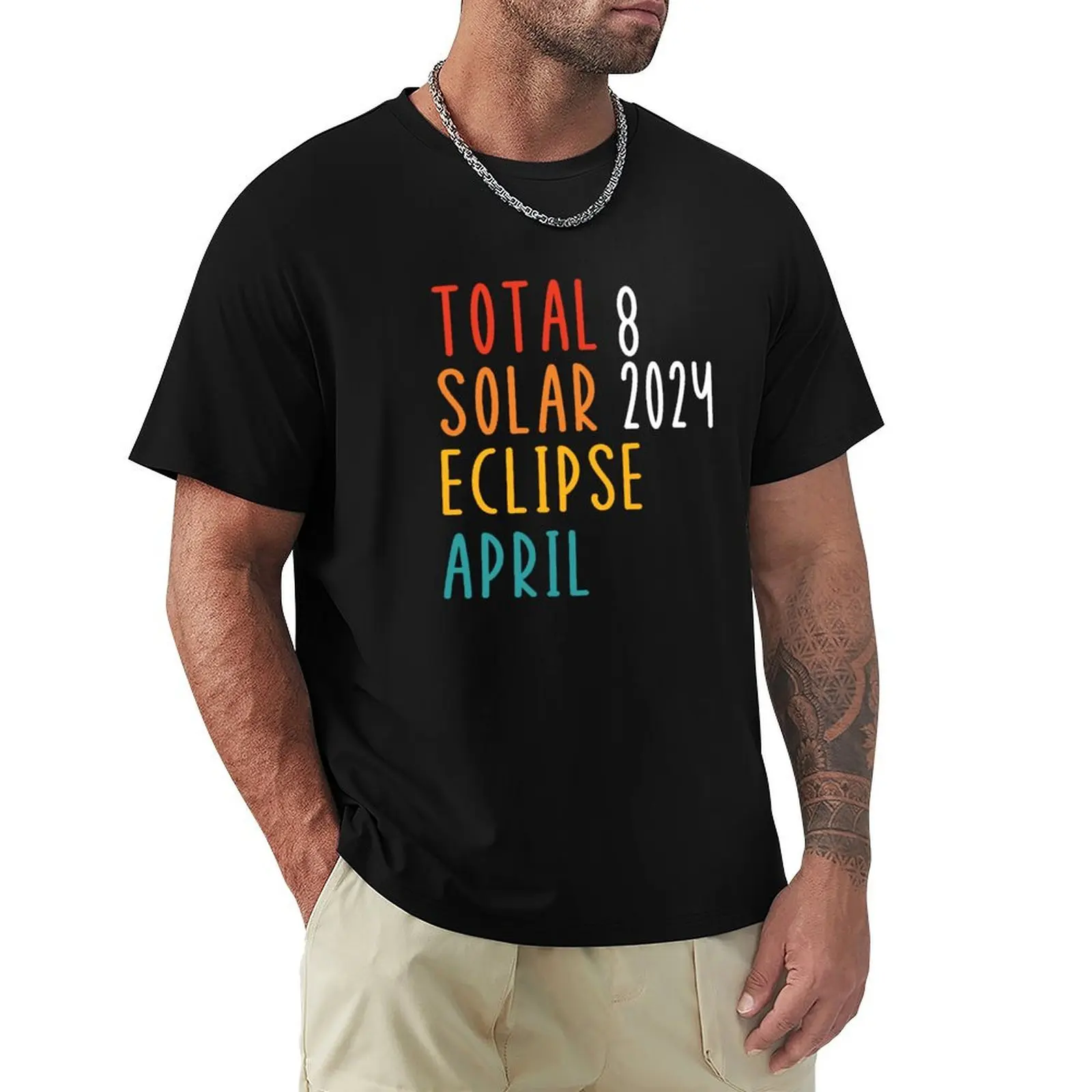 

Total Solar Eclipse USA America Canada Mexico April 8th 2024 T-Shirt Vintage Print Crew Neck Tee