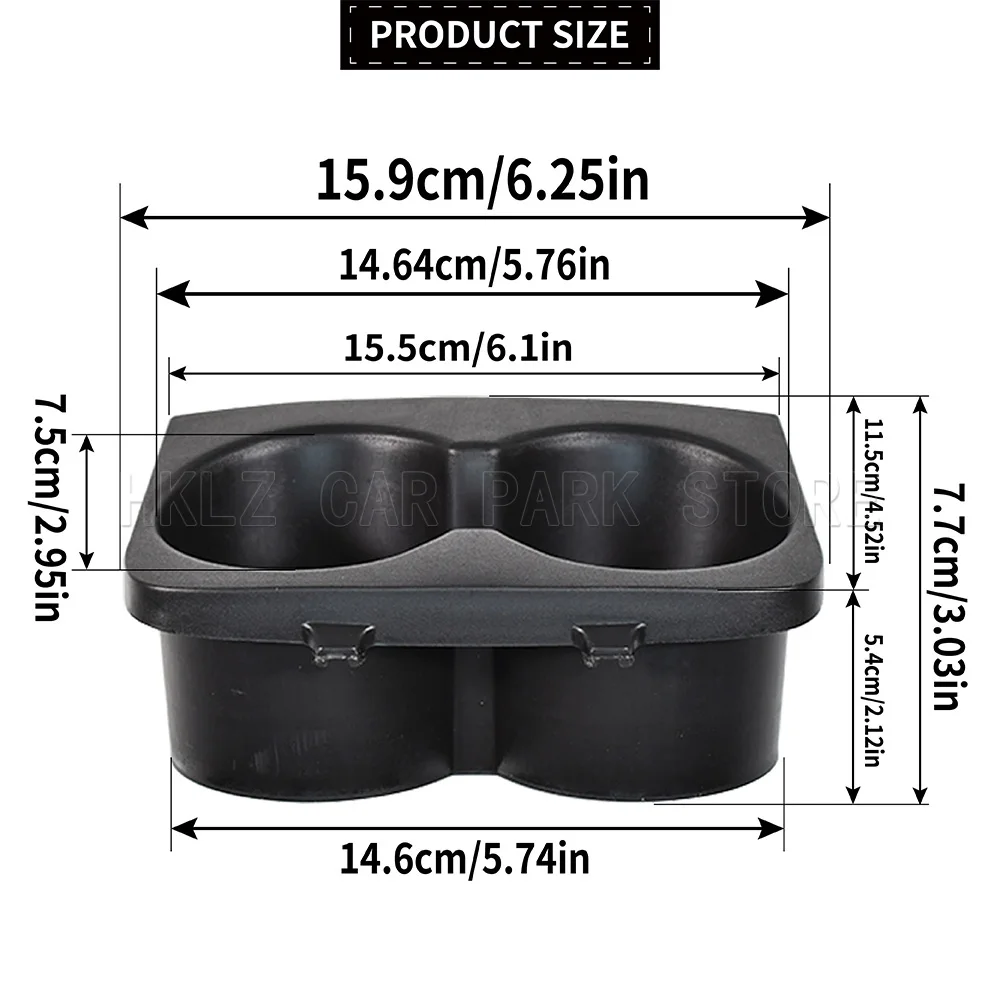New Cup Holder Drink Holder Center Console Insert Black For Vauxhall Grandland X 2017-2024 9839834177 Car Accessory