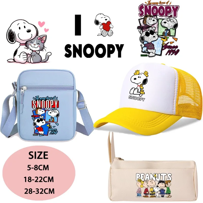 Snoopys Cute Iron on Patches Washable Heat Thermal Transfer DIY Stickers Anime Cartoon Character Derivative Peripherals Sticker