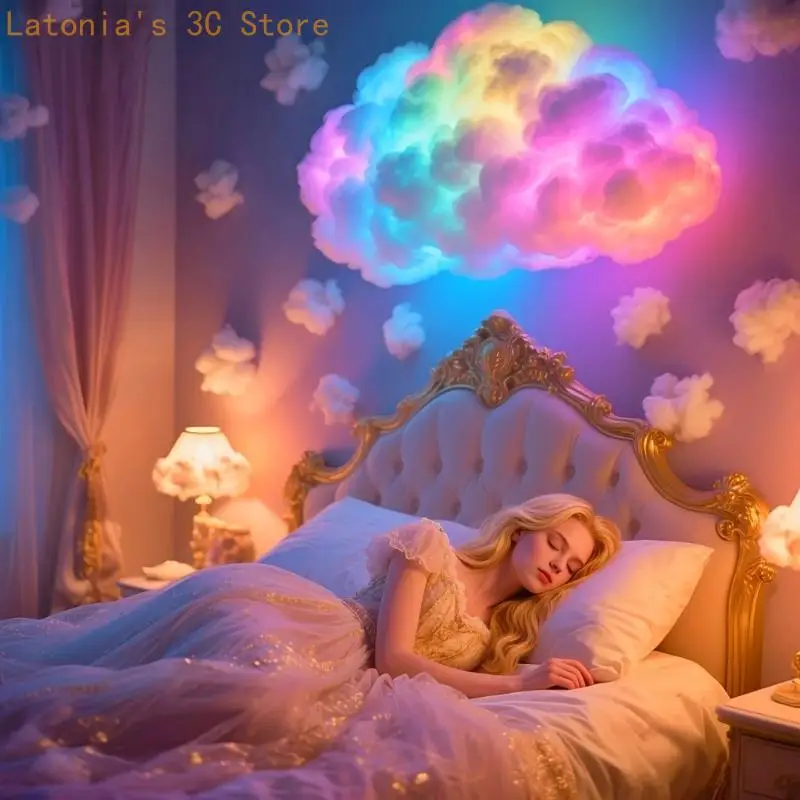 Thundercloud Night Light Thunder Cloud Lamp Led Cloud Light APP Control Color X3UB