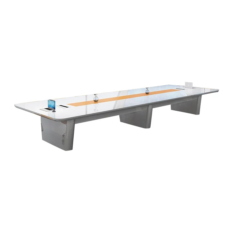 Simplified modern and fashionable office large negotiation table and chair combination