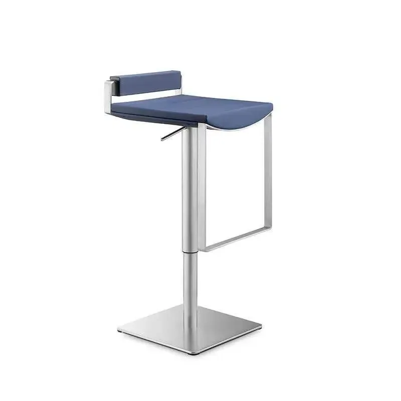 Modern Simple Light Luxury Stainless Steel Adjustable High Stool for Family Outdoor Dining Use
