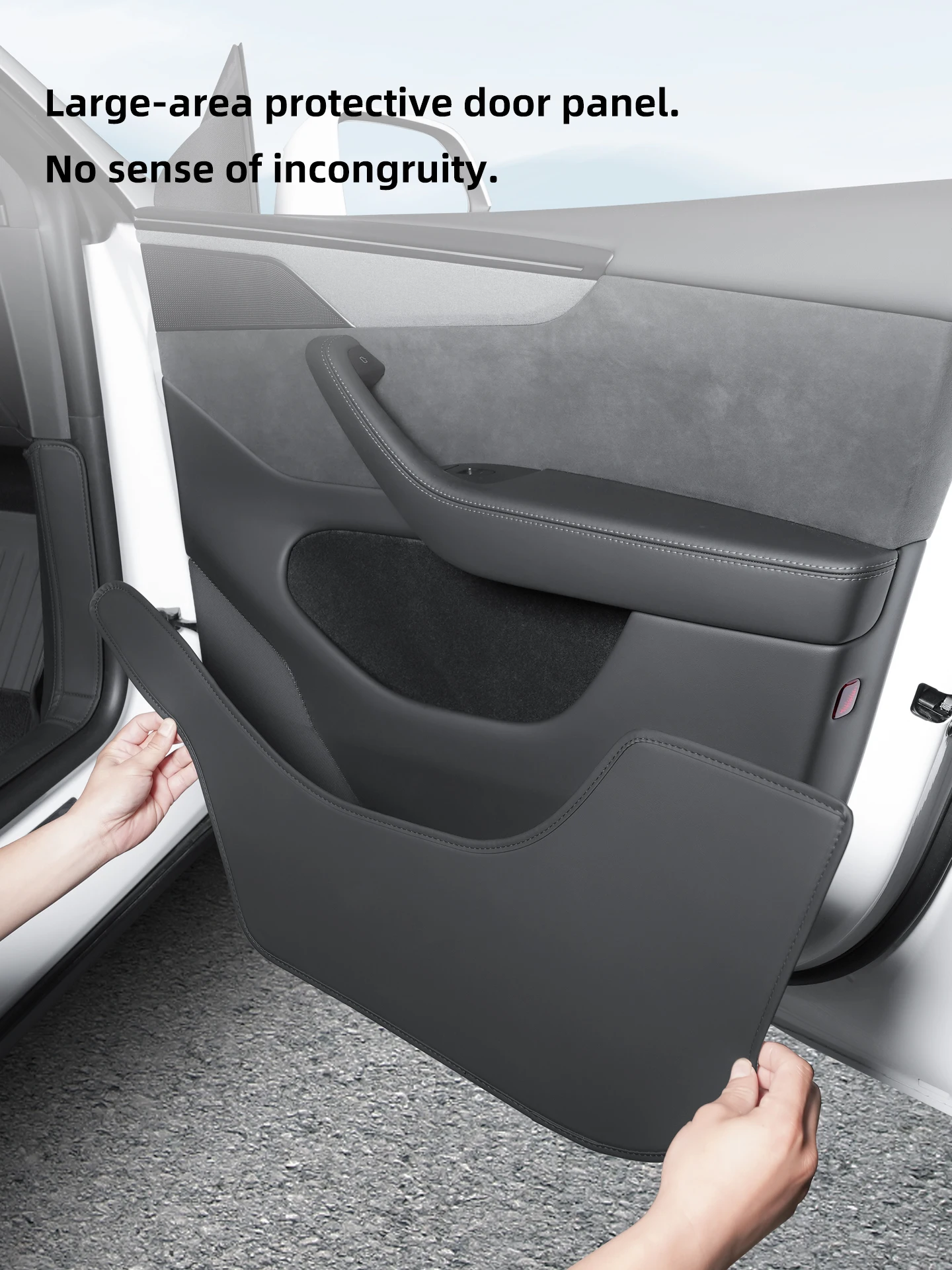 Für Tesla Model Y Juniper 3 Highland YL Autotür-Antikick-Pads Seitentürverkleidungs-Schutz Anti-Schmutz-Pad Auto-Innendekorationszubehör – Detail 4