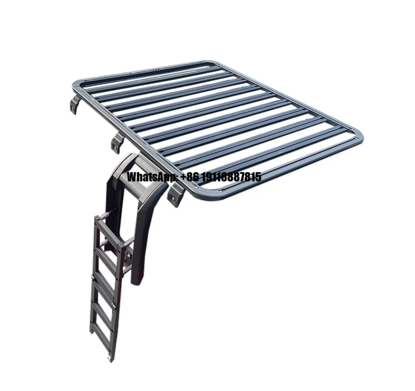 

Багажник на крышу для Wrangler JK, усиленный, из алюминиевого сплава, спортивный стиль, с платформой для лестницы