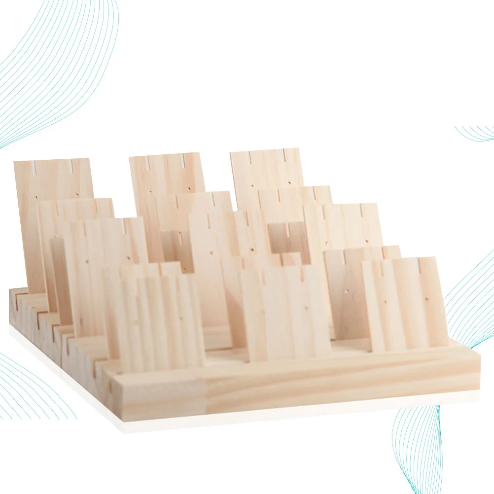 

Earring Display Stand Wooden Jewelry Necklace Holder Accessories Bracelet Bamboo