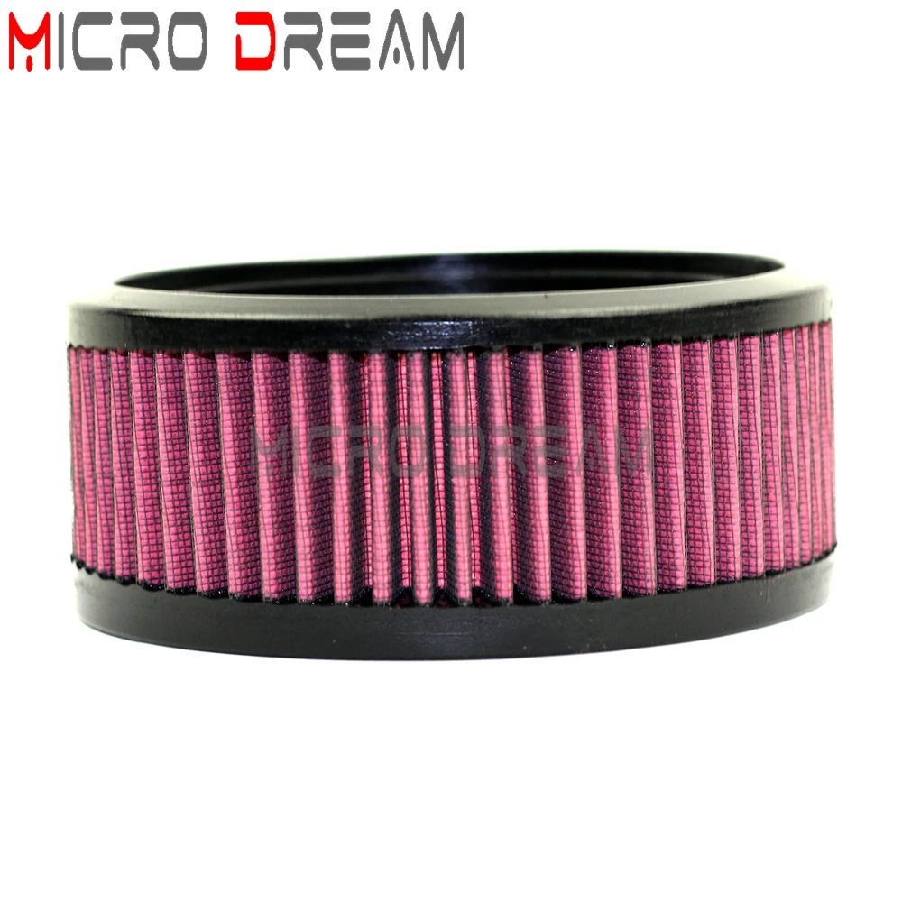 Blue/Red Motorcycle Replacement Air Filter Round High-Flow Cotton Gauze Air Cleaner E-3226 For Harley Cafe Racer Bobber Custom