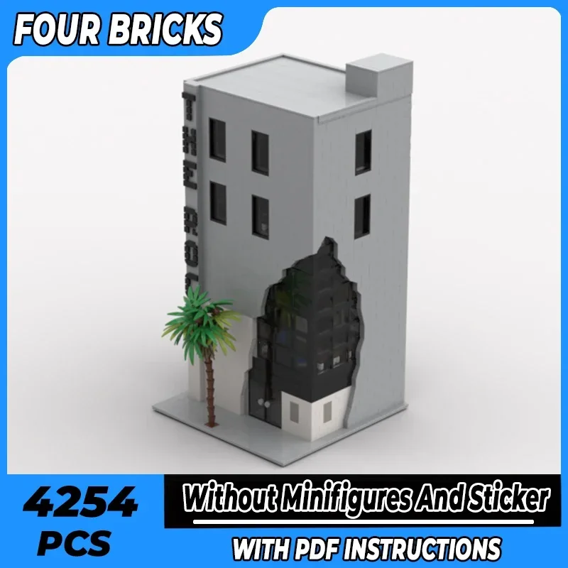 

Модель с видом на улицу Moc, строительные кирпичи, офисное здание, рок-технология, модульные блоки, подарки, рождественские игрушки, наборы «сделай сам», сборка