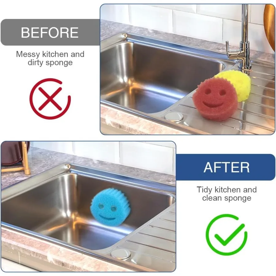 حامل الإسفنج لحوض المطبخ شفط كأس حامل للمطبخ بالوعة الحمام المنظم ل مبتسم الإسفنج الذاتي استنزاف بالوعة Spo