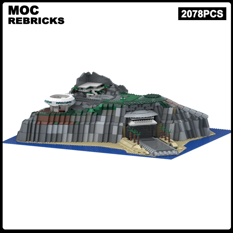 Classic Tracy Lsland Thunderbirds Headquarters Building Blocks Assembly Model MOC Bricks Display Creative Children Toy Gift Kits