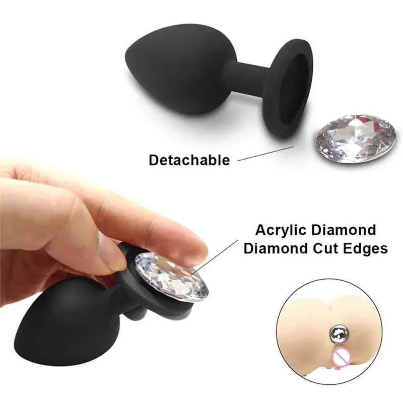 سدادة شرجية من السيليكون برأس مستدير - مدلك البروستاتا للرجال ومدرب شرجي للنساء، لعبة العافية الجنسية للجنسين للأزواج