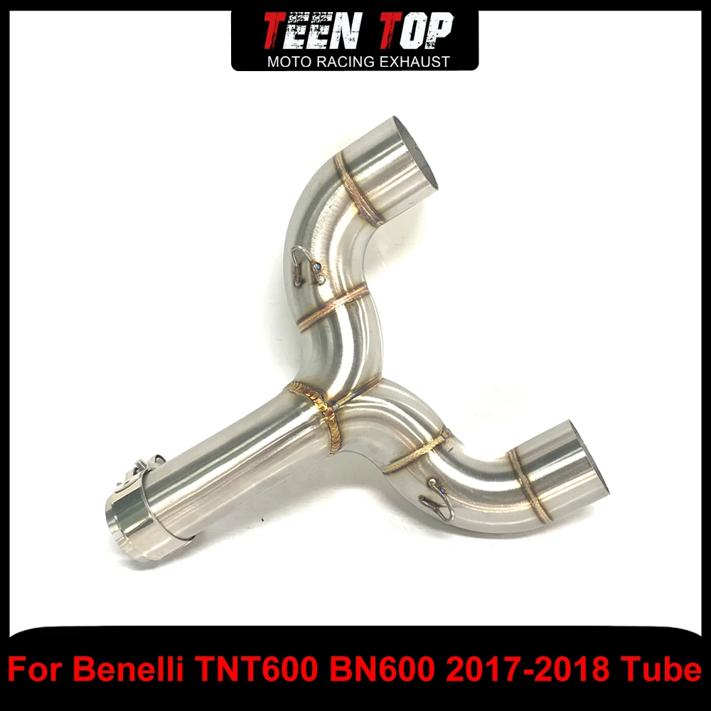 

For Benelli TNT600 BN600 Exhaust Elbow Middle Link Pipe 51mm Stainless Motorcycle Exhaust Connection Pipe TNT600 2017-2018