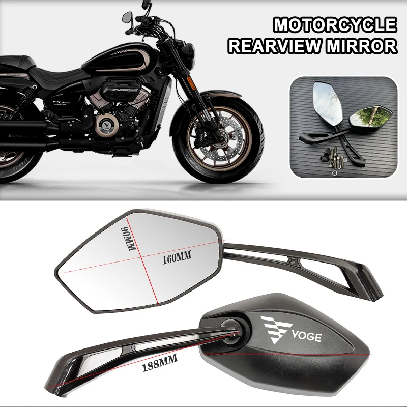 Motorcycle Rearview Mirror ATV Off-Road Biker Moto Motorbike Accessories for VOGE 525R 250RR 300RR 300AC 500AC 650DS 300 RR