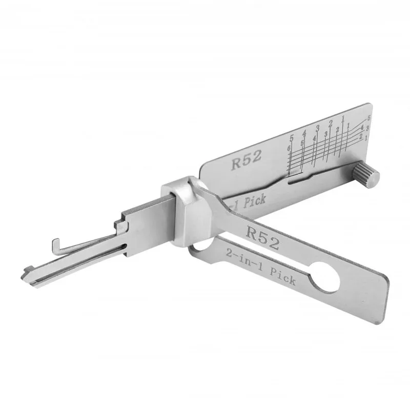 

LiShi Lockpick Tool 2 in 1 R52 R52L for Door Measuring Master Key Civil Lock Hand Opener Professional Locksmith locksmith Tools