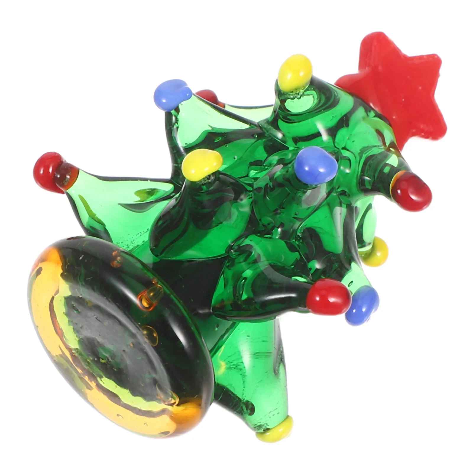 

Glass Christmas Tree Mini Tabletop Decor Small Xmas Tree Ornament Festive Christmas Party Supplies Home Office Holiday