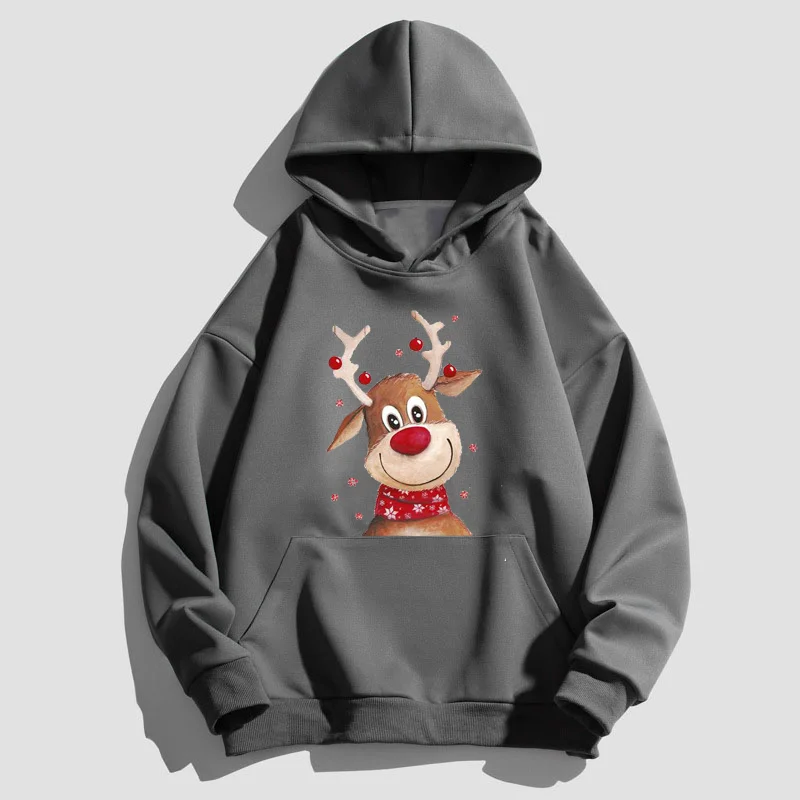 New Christmas Deer Hoodies Print Men Woman Fashion Hoody Hoodie Streetwear Hooded Sweatshirts Harajuku Pullovers Unisex Clothing