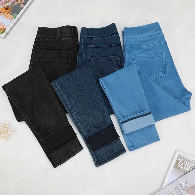 Women's Jeans, High Elastic Leggings, High Waist, Hip Lift, Slim Fit, Nine-point Denim Barbie Pants, Sports Casual Jeans