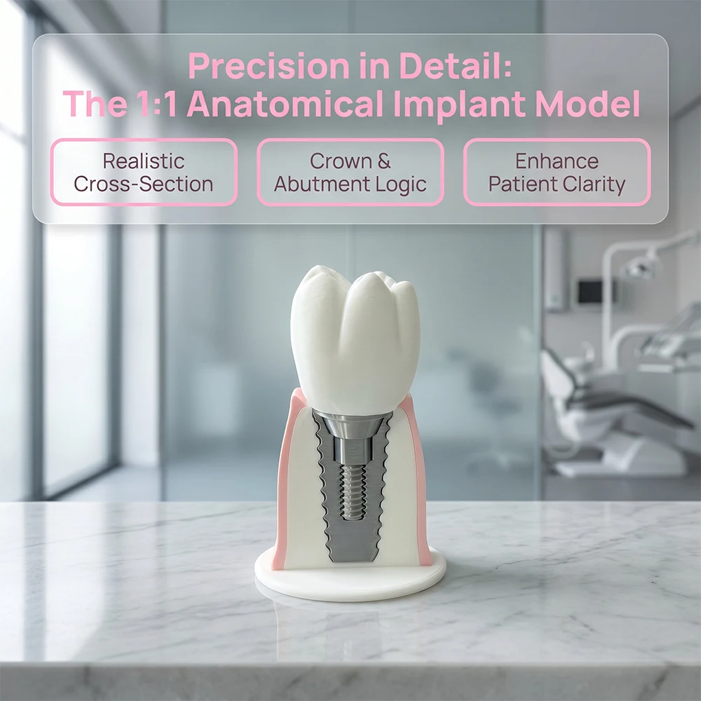Detachable Dental Implant Model Dentistry Teaching Training Demonstration Display Model Dentist Patient Communication Model