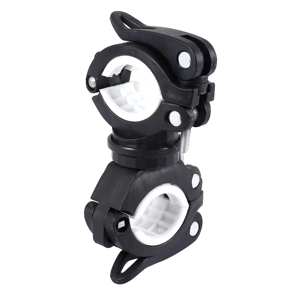 Luce per bici da ciclismo girevole a 360 gradi Doppio supporto LED Torcia anteriore Lampada Pompa Supporto per manubrio Accessori per biciclette Ricco