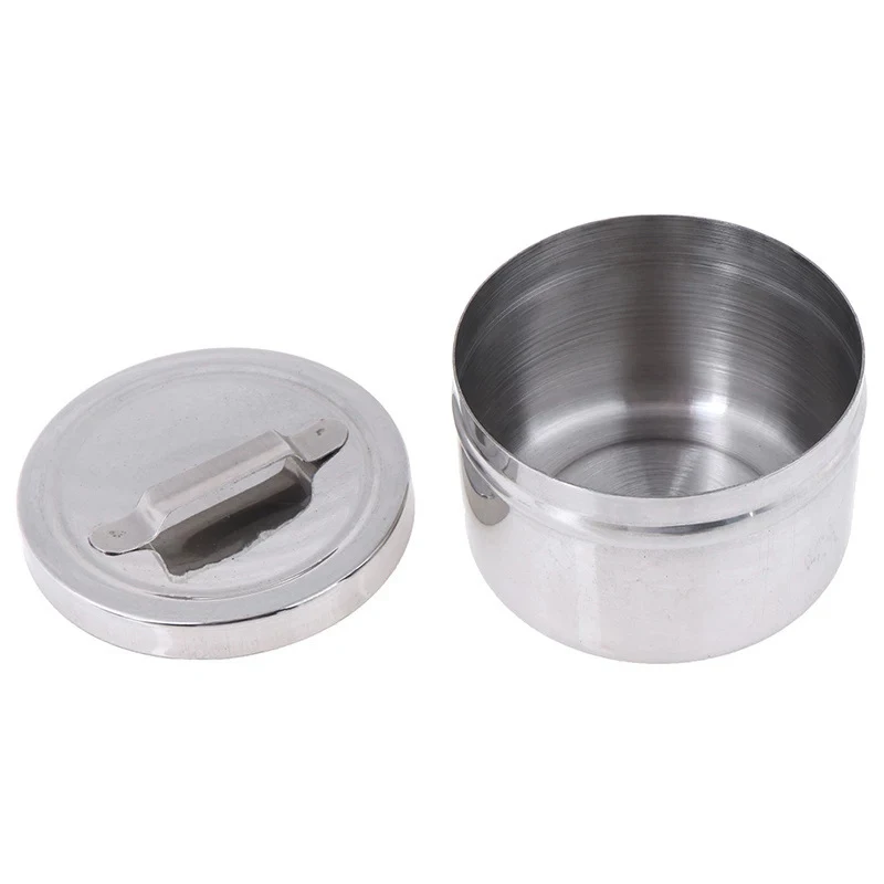 1pc 304 Stainless Steel Storage Jar Cotton Disinfection Jar For Skin Trauma Sterilization Container Metal Container Organizers