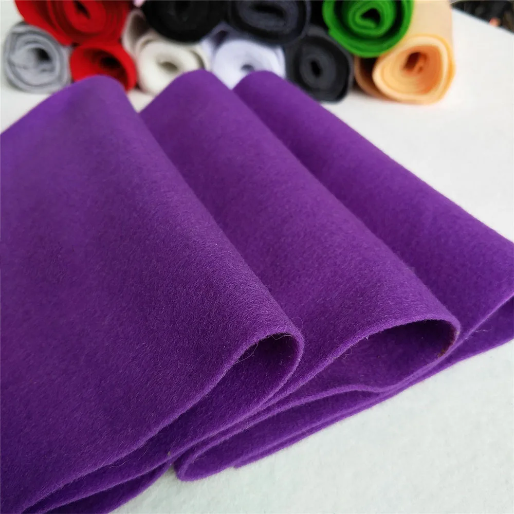 20x90cm veelkleurige zachte vilten stof niet-geweven vilten stof vel patchwork diy naaien pop ambachtelijke accessoires materiaal 1,4 mm dik