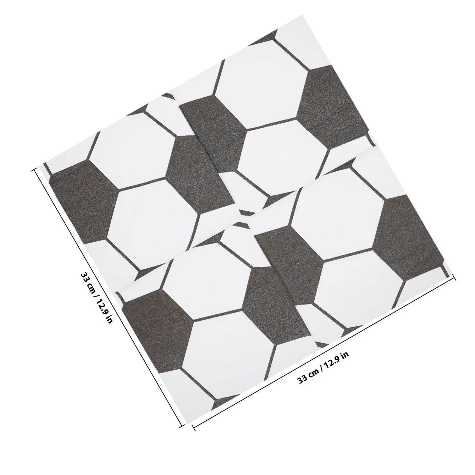 100Pcs Football Theme Napkins Printed Paper Tissues for Birthday Party Favors Decorations Event Tableware Supplies