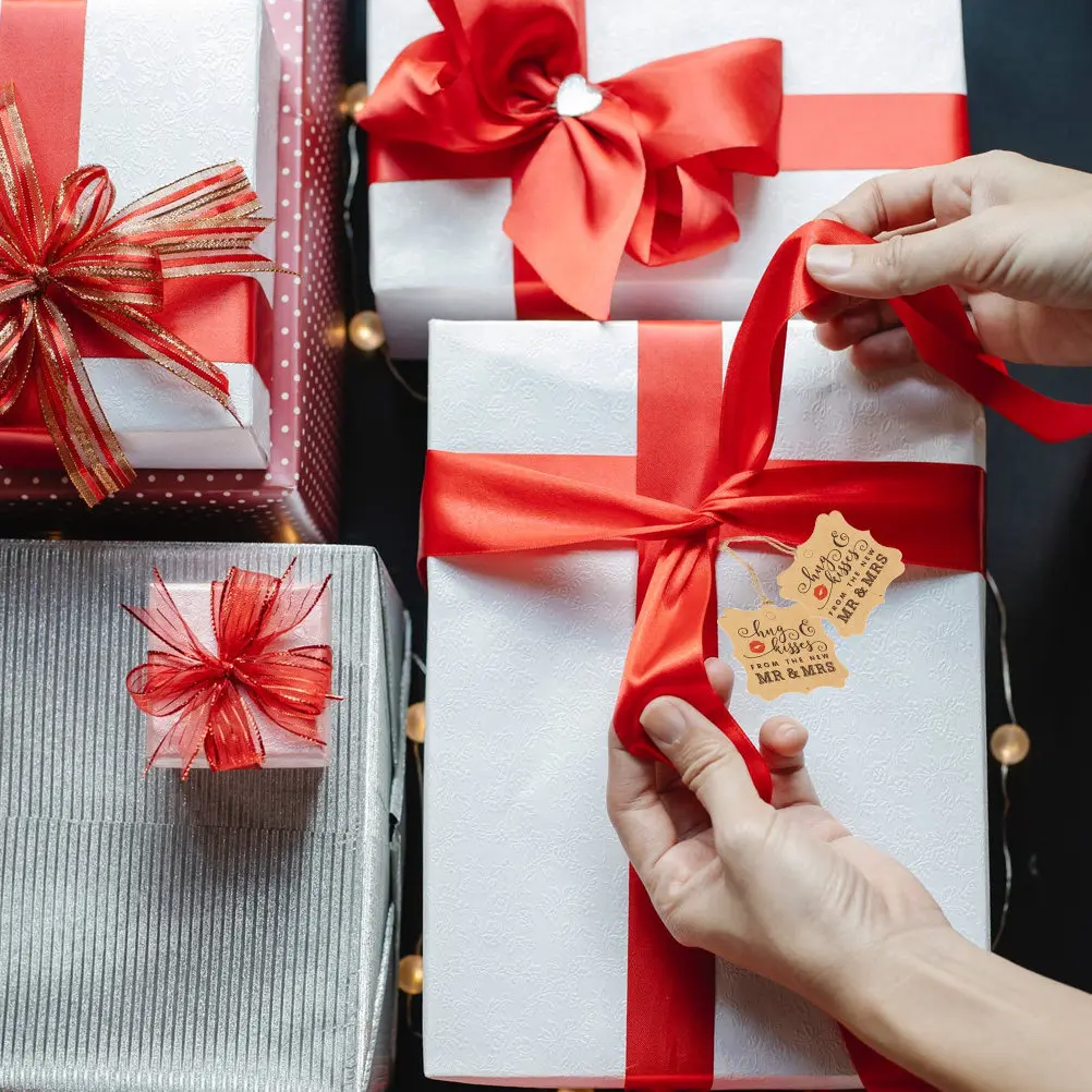 

100Pcs Kraft Paper Tags Packaging Label for Gift Bags DIY Craft Decorations Wedding Anniversary Decoration Tags