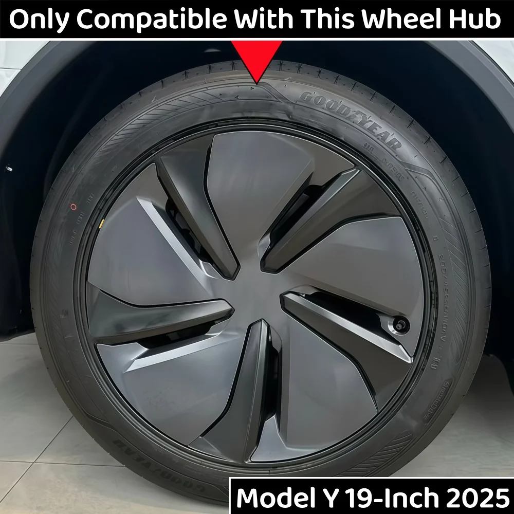 4PCS Wheel Cover Car Replacement Wheel Cover Automobile Hub Cap Full Rim Car for Tesla Model Y Juniper 19 Inch 2025 Accessories