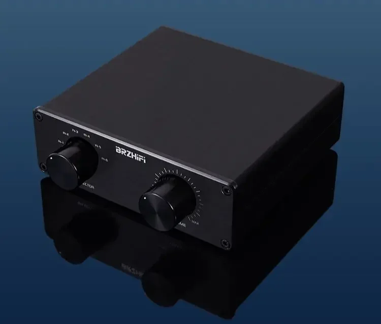 

Audio enthusiasts with zero loss, 6-channel audio signal input switcher, 6 options, 1 with passive preamplifier, volume controll