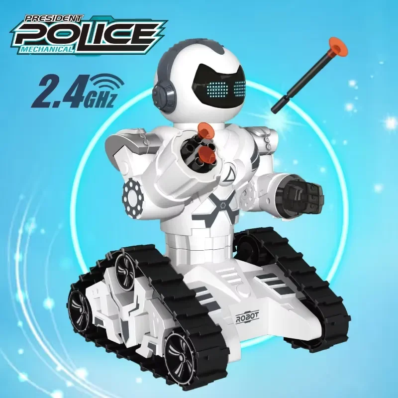 Educational Plastic Robot Remote Control Toy for Kids Battery Powered Learning Gift Interactive Plaything Boys Girls Birthday