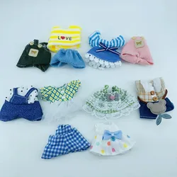 5/10Pcs Forest Animal Clothes Dress for 8cm Rabbit Bear Dog Family Figure Dolls Kids DIY House Accessories Doll Up Playset