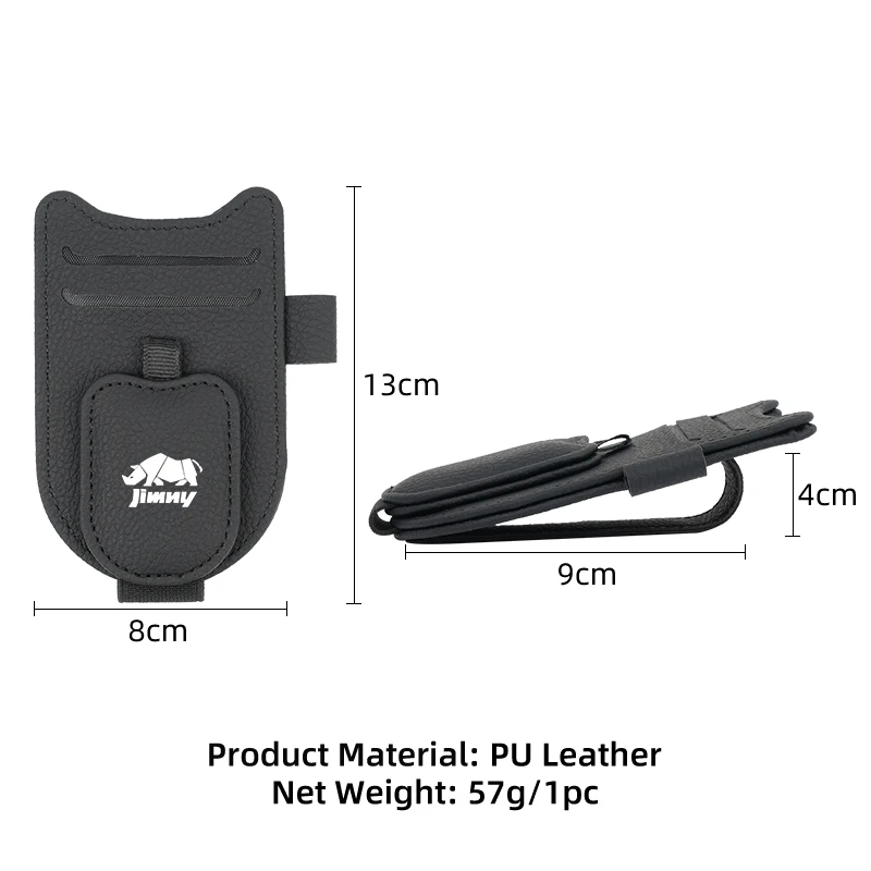 Car Sunshade Glasses Storage Clip PU Leather Cards Holder For Suzuki Jimny Alto Swift Grand Xbee Swace Across S-Presso Ertiga - view 6