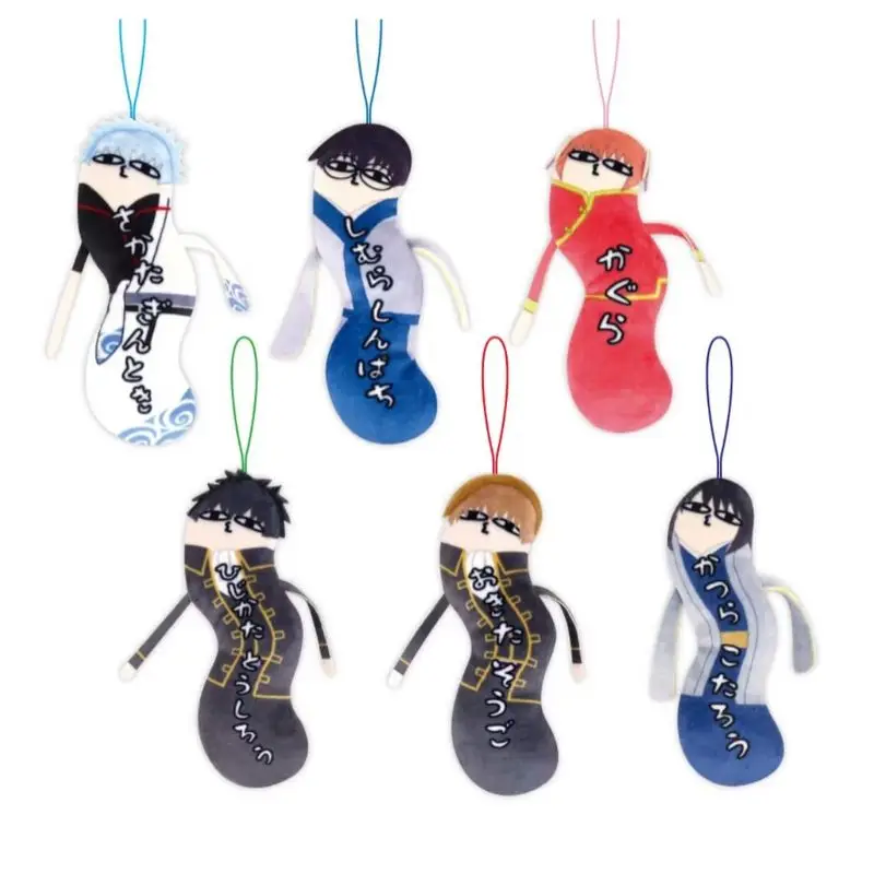 Nuevas figuras de acción juego COS Gintama Gintama Gintoki Shinpachi colgante acrílico lindo mochila de alto Color decoración regalos para niños