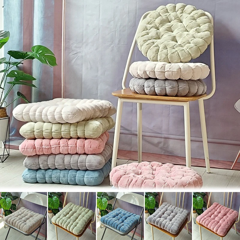 

40x40cm Cookie Shape Plush Cushion Soft Rectangular Floor Pillow Decorative Tatami Mat for Indoor Lounge Home Office Chair Decor