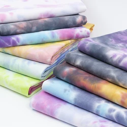 100% Cotton Fabric Denim By Meters for Clothes Coats Dresses Sewing Colourful Tie-dye Thickend Jeans Textile Smooth Soft Texture