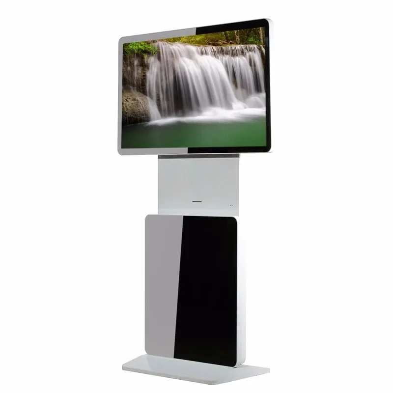 Hot sale rotary indoor 55  inch floor standing stand vertical digital signage HBONY Network advertising player