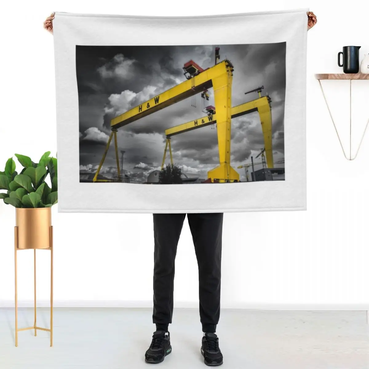 

Belfast Shipyard 7 Throw Blanket Designers Giant Sofa Picnic blankets and throws Blankets