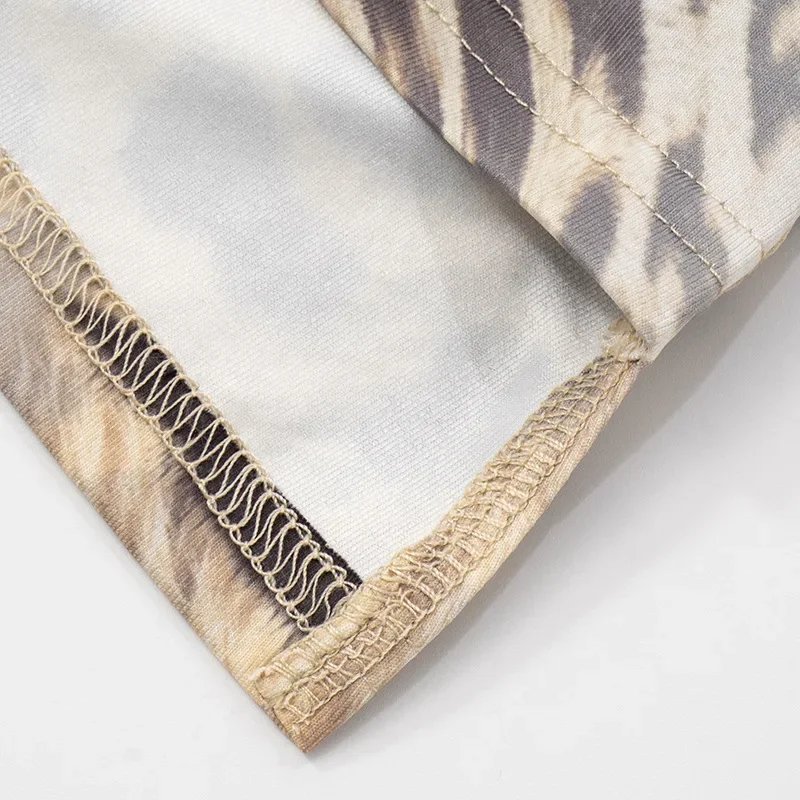 Damski seksowny dwuczęściowy zestaw z nadrukiem zebry i lamparta, bluzki z krótkim rękawem i odkrytymi ramionami + obcisłe spodnie capri, codzienne stroje streetwearowe, odzież klubowa