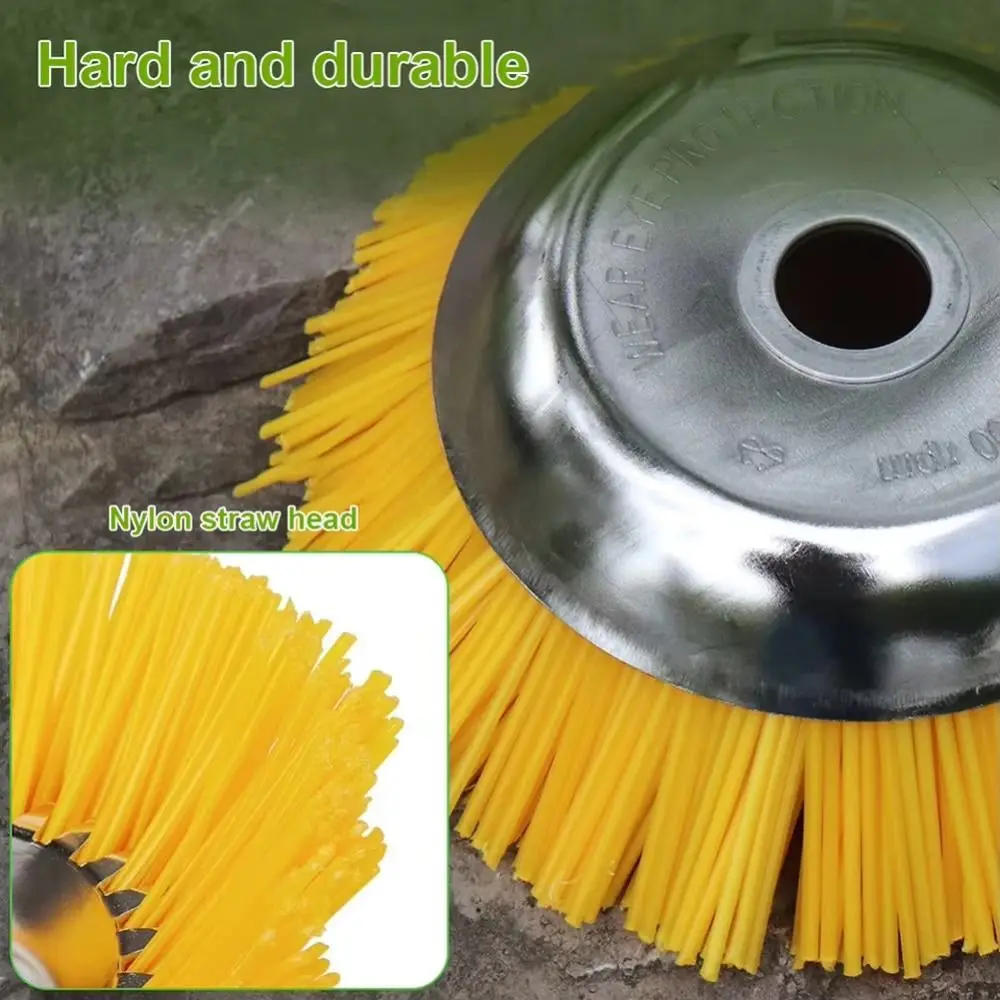 8 Inch Nylon Wire Weeding Head Nylon Brick Seam Steel Wire Wheel Universal Grass Trimmer Head Heavy Duty Joint Twist Knot
