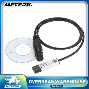 Lixada-usb para adaptador de interface dmx, led dmx512, computador, pc, controlador de iluminação palco, dimmer
