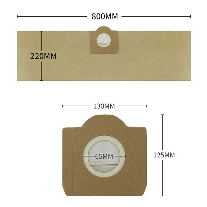 ل Karcher WD3 MV3 WD3200 WD3300 A2204 A2656 أكياس الغبار لروينتا RB88 RU100 RU101Filter مكنسة كهربائية أكياس الورق أجزاء